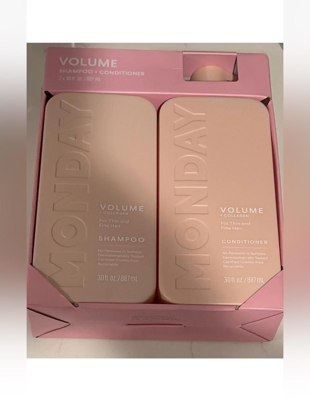 MONDAY Volume Shampoo + Conditioner Set - Pink